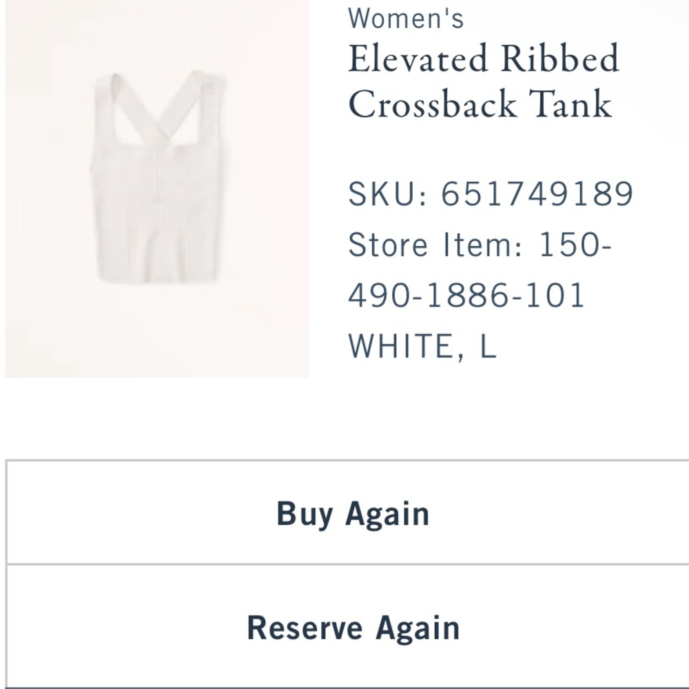 Abercrombie NWT Ribbed Sweater Knit Tank